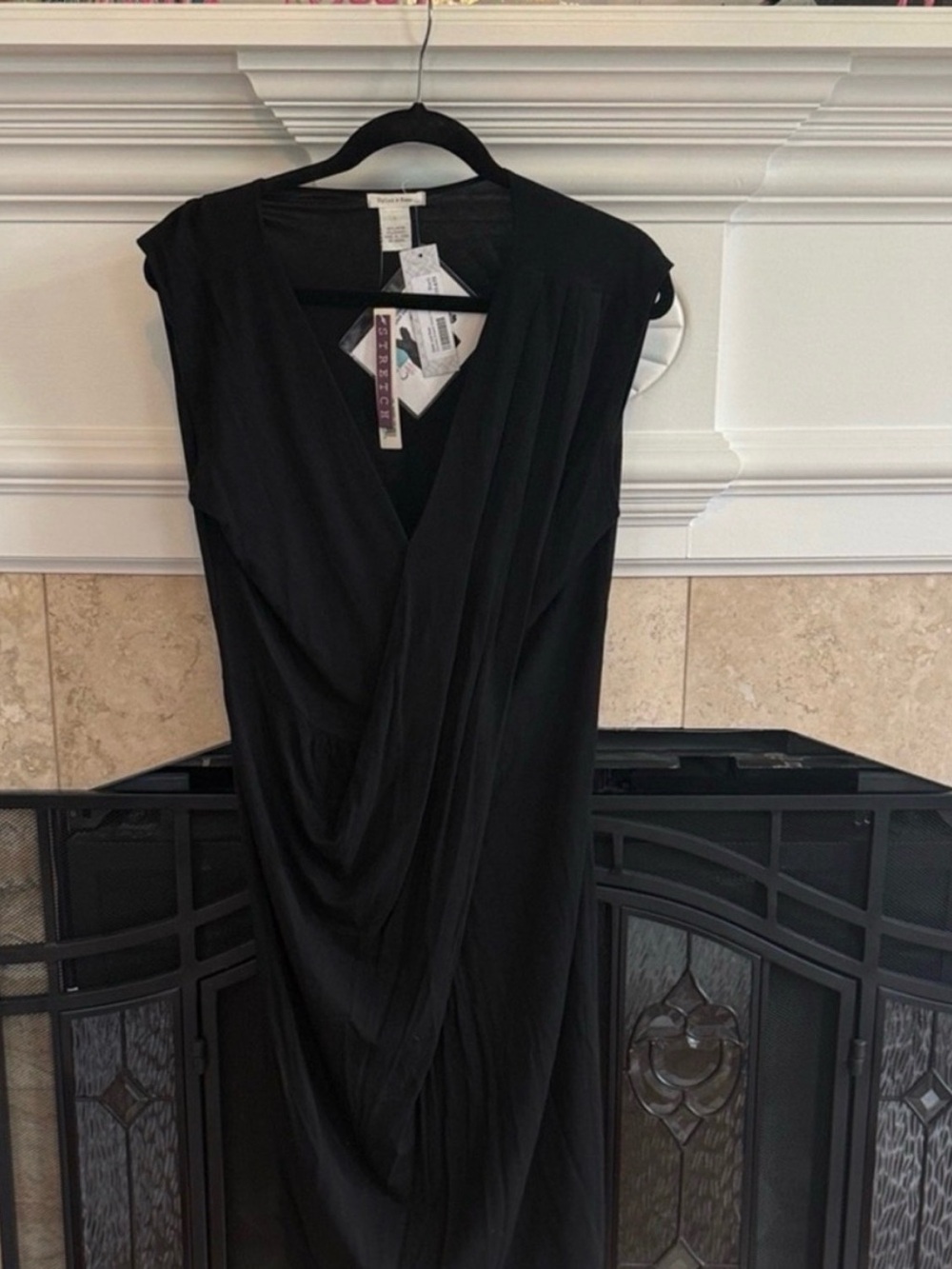 NWT Dylan & Rose Dovette Draped Black Dress L Stitch Fix